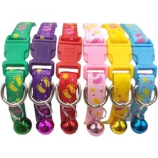 Yıldız Desenli Dokuma Kedi Boyun Tasmas 19X1 cm Pembe