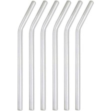 Mithra Life 6 Lı Şeffaf Eğimli Cam Pipet MIT1003