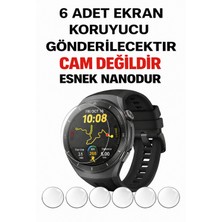 Huawei Gt 6 Pro /gt 5 Pro 46MM Akıllı Saat Kırılmaz Ekran Koruyucu Film (6 Adet)Extra Ince Full Koruma Nano
