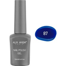 Alıx Avıen Koyu Mavi Kalıcı Oje 87-Yoğun Renk Veren Jel Oje 12 Ml-Nail Uv Gel Polish 87