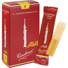 SR302R Java Filed Kırmızı Kesim Soprano Saksafon Kamışları (Güç 2) (10'lu Paket)