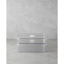 Feyza Design Şeffaf 2'li Mutfak Düzenleyici Seti, 3l ve 5l Kapasiteler