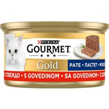 Gourmet Gold Kıyılmış Sığır Etli Yaş Kedi Maması, Yetişkin, 85 G
