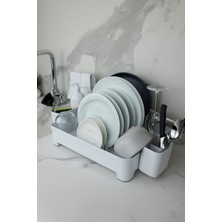 Feyza Design Kiev Bez Askılı Ayrılabilir Kaşıklıklı Bulaşıklık Beyaz