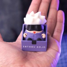 Anka Atölye Satoru Gojo Sevimli Dekor Obje – Jujutsu Kaisen 3D Anahtarlık ve Figür - Anime Hediyelik