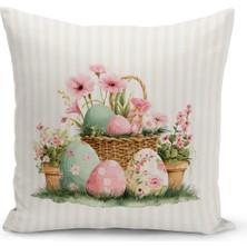 Bertille Home Ilkbahar Serisi Çift Tarafı Dijital Baskılı Kırlent Kılıfı (Spring Easter Paskalya)
