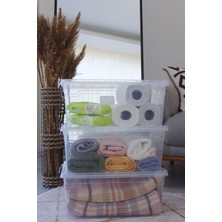 Feyza Design 15 Lt Kapaklı Plastik Saklama Kabı, Pratik ve Güvenli Saklama Çözümü