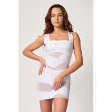 Liyuza Beyaz Mı Emay 2934 Toparlayıcı Elbise Lazer Korse