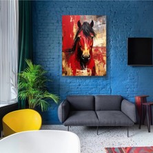 Glitglass Cam Tablo – Güçlü Bakışlı At Portresiyle Sanat ve Stil Buluşması