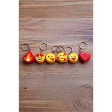 Anka Atölye Emoji Tıklamalı Clicker Anahtarlık 6'lı Set – Mini Sevgililer Günü Hediye Oyuncak / Aksesuar