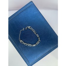 Asmentum 316L Paslanmaz Çelik Çift Zincir Bileklik