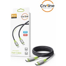 Çnrline Rio C609 Type-C To Type-C Hızlı Şarj Kablo 1m – 60W Güç, Data Aktarımı Destekli