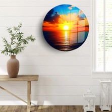 Glitglass Gün Doğarken: Doğanın Uyanışı Cam Tablo”