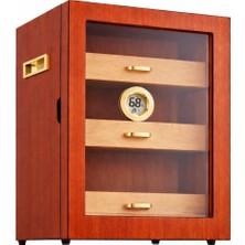 Falconetti Sedir Ağacı Kahverengi 3 Katlı Camlı Özel Humidor Puro Kutusu RD81KHV