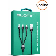 Çnrline Suomi 3+1 Şarj Kablosu Seti (3 Adet Type-C, 1 Adet Usb-C)