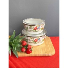 Feyza Design Emaye Riva 2'li Saklama Kabı Seti, Sağlam ve Şık Tasarım