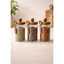 Feyza Design Akasya 3'lü Baharatlık, Kapak ve Kaşıklı, 750ML, Şık Saklama Çözümü