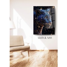 Glitglass Cam Tablo - Kaplanın Parıltılı Gücüyle Sanatsal Dokunuş