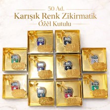 50 Ad. Karışık Renk Taşlı Zikirmatik – Özel Tasarım Kutusunda Hac Umre Mevlüt Hediyelik