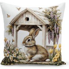Bertille Home Ilkbahar Serisi Çift Tarafı Dijital Baskılı Kırlent Kılıfı (Spring Easter Paskalya)