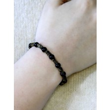 Esha Store Doğal Taş Oniks Hematit Doğal Taş Kadın Doğal Taş Bileklik EUB13OH