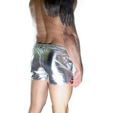 Liyuza Erkek Gümüş Lame Short