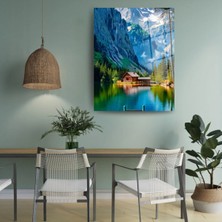 Glitglass Cam Tablo – Dağ Evinin Huzur Veren Manzarası