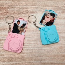 Anka Atölye 2'li Set Retro Instax Tarzı Fotoğraf Tutucu Kamera Anahtarlık (5cm) – Sevgililer Günü Hediyesi