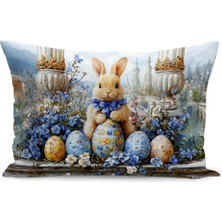 Bertille Home Ilkbahar Serisi Çift Tarafı Dijital Baskılı Kırlent Kılıfı (Spring Easter Paskalya)