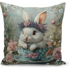 Bertille Home Ilkbahar Serisi Çift Tarafı Dijital Baskılı Kırlent Kılıfı (Spring Easter Paskalya)