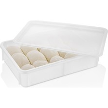 Feyza Design Kapaklı Pizza ve Ekmek Hamur Teknesi, 600 mm Boy, 400 mm En, 75 mm Derinlik