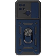 Indispensablely Redmi 10C Kılıf Pars Lens Yüzüklü Silikon - Lacivert