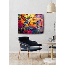 Glitglass Cam Tablo - Kuşların Sessiz Melodisi