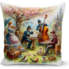 Bertille Home Ilkbahar Serisi Çift Tarafı Dijital Baskılı Kırlent Kılıfı (Spring Easter Paskalya)