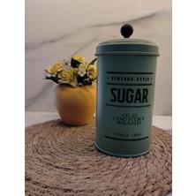 Feyza Design Retro Tasarım Şeker Kutusu, 1200 Ml, Şık ve Kullanışlı Mutfak Aksesuarı