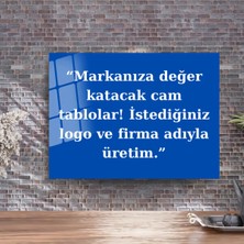 Glitglass Kişiye Özel Logolu Cam Tablo - Ofis ve Iş Yeri Dekor