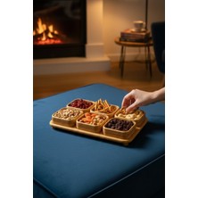 Feyza Design Doğa Dostu 7 Parça Bambu Çerezlik ve Kahvaltılık Seti