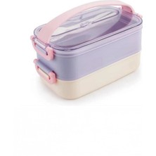 Feyza Design Paslanmaz Çelik Saklama Kabı 1400 ml Mor Renkli, Güçlü ve Şık Tasarım