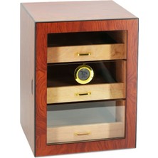 Falconetti Sedir Ağacı 3 Katlı Camlı Özel Humidor Puro Kutusu RD80KHV