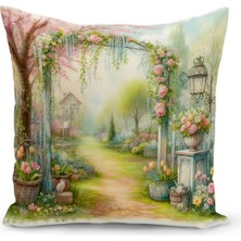 Bertille Home Ilkbahar Serisi Çift Tarafı Dijital Baskılı Kırlent Kılıfı (Spring Easter Paskalya)