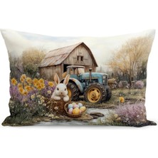 Bertille Home Ilkbahar Serisi Çift Tarafı Dijital Baskılı Kırlent Kılıfı (Spring Easter Paskalya)