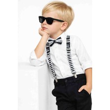 Algitsin O L A Çocuk Pantolon Askısı Papyon Seti -1,12 Yaş Unisex