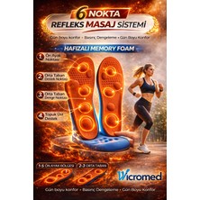 Wicromed Ortopedik Tabanlık – Şok Emici, Ark ve Topuk Destekli Ayakkabı Içi Tabanlık Memory 6nokta MT7041