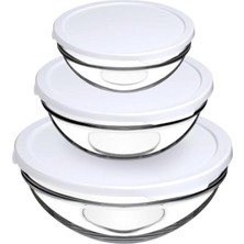 Feyza Design 3'lü Cam Saklama Kapağıyla Güvenle ve Şık Saklama Seti