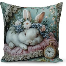 Bertille Home Ilkbahar Serisi Çift Tarafı Dijital Baskılı Kırlent Kılıfı (Spring Easter Paskalya)