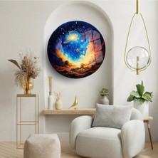 Glitglass Cam Tablo: Kozmik Manzara ile Modern Dekorasyon