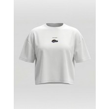 Broco Kadın Oversize Yumuşak Kumaş Wild Forever Crop T-Shirt