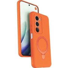 Indispensablely Redmi 15 4g Magsafe Standlı Kapak - Turuncu