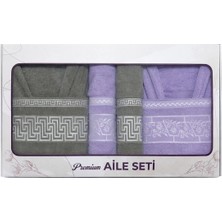 6 Parça Aile Bornoz Seti – Yüksek Emici, Dayanıklı & Yumuşak Doku, %70 Pamuk %30 Polyester