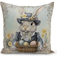 Bertille Home Ilkbahar Serisi Çift Tarafı Dijital Baskılı Kırlent Kılıfı (Spring Easter Paskalya)